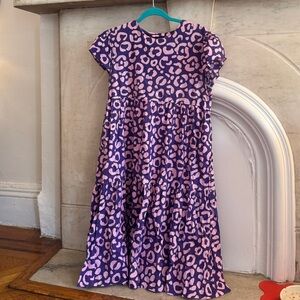 Nooworks Purple Pink Leopard Print Dress